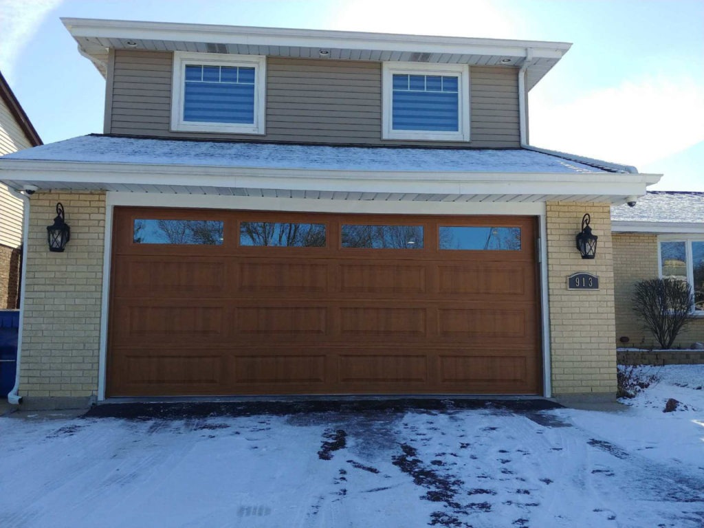 wood look garage doors