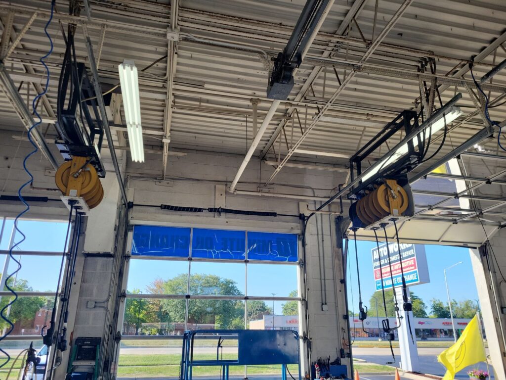 Garage door opener chain tension loose and rattling in Romeoville IL: commercial garage door openers with chain drive
