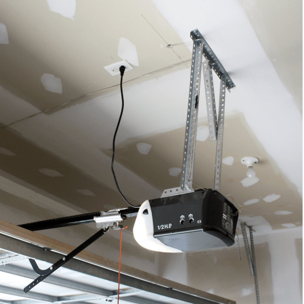 Garage door opener not responding to remote in Wheaton, IL: a 1/2 horsepower garage door opener unit mounted to the ceiling